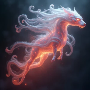 A luminously shimmering plasma phantom, every intricate detail s...