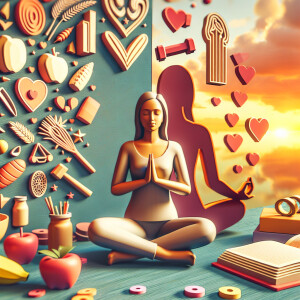 Depict self love in a 3d visual