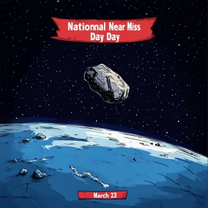cartoon style image; primary banner states “National Near Miss D...