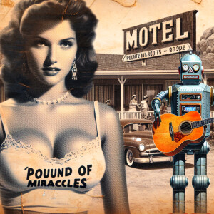 Old grainy photograph of gorgeous, extremely buxom 23-year-old b...