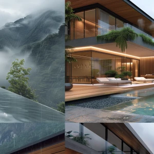 Ultra photo-realistic high-end DSLR wide-angle view of a ultra-m...