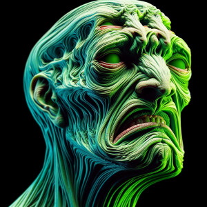 🤢 with an anamorphic body, hyperdetailed,  uhd