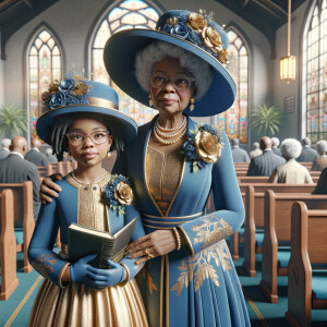 Adjust the 3-D realistic image to depict the African-American gr...