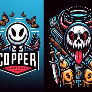 Create extremeley detailed  logo bright colored , and neon color...