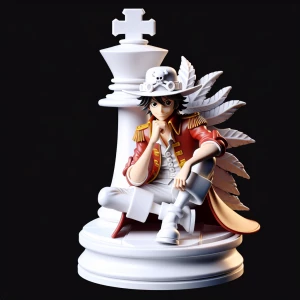 Titre du Prompt : "Fascination Pirate : Luffy, Pièce Maîtresse É...