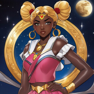 Imagine Sailor Moon reimagined as an African American girl fight...
