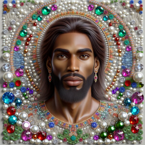 A 3D realistic artwork featuring the phrase 'Jesus Saves' adorne...