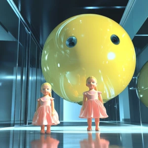 Yellow balls and pink dolls —sref 3