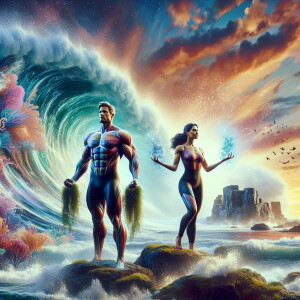 Create a mesmerizing ultra-high-resolution 3D image featuring a...