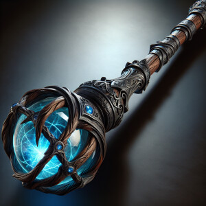 The staff is made from a rare and exotic material that is only f...