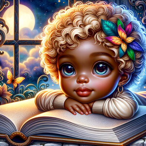 Create a whimsical and glossy digital art piece, styled like an...