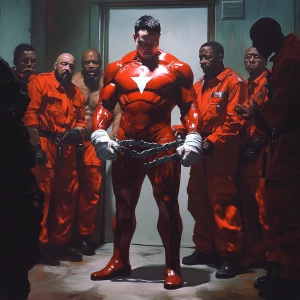 Elon Musk as Iron Man with Christmas style. Robert Brooks, a bla...