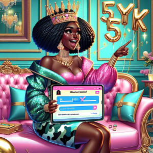 A vibrant digital illustration celebrating a social media milest...