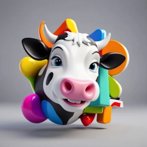 Imagine how black and white cow