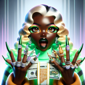 Design a high-resolution cartoon illustration featuring an Afric...