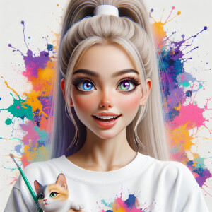 (solid background), ((multiple thick acrylic pigment vivid color...