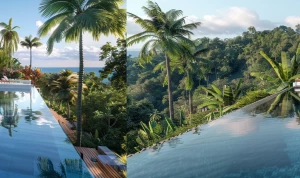 Ultra photo-realistic high-end DSLR photograph of a sprawling mo...