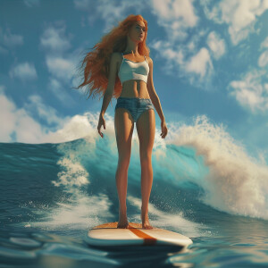 High resolution, photorealistic image. Light ginger haired femal...