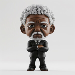 Chibi [morgan freeman], [black, brown, white], 3d model vinyl to...