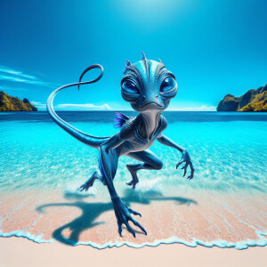 Describe the captivating scene of a wide angle view of a cobalt...