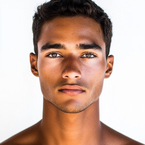 Create an image of a 22-year-old man from the West Sahara region...