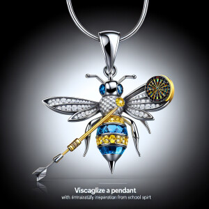 Introducing a school spirit-inspired pendant showcasing a sleek...