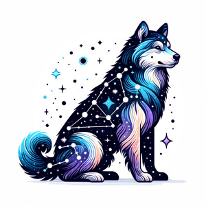 White background, pretty celestial vector art illustration, cele...