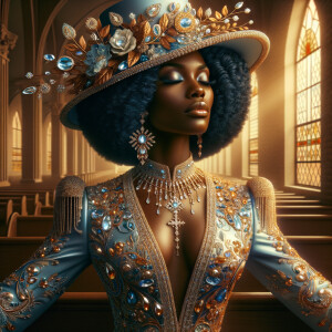 Create an illustration that embodies spirituality and a deep con...