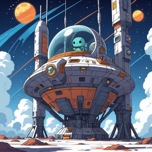 /imagine prompt: A kawaii image[ Zilant with Spear of Gravity, A...