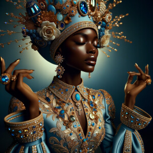 Create an illustration that embodies spirituality and a deep con...