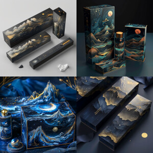 Luxurious product package design, box sleeve and pods, high end...