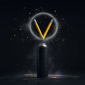 Create a dynamic 3D rendered illustration that showcases a styli...