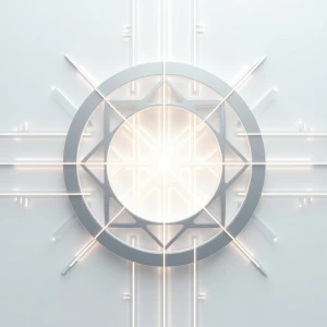 Design a clean and minimalistic image representing precision. Us...