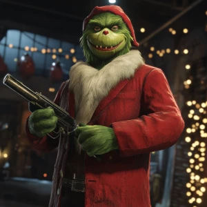 generate grinch bandit meme in GTA style