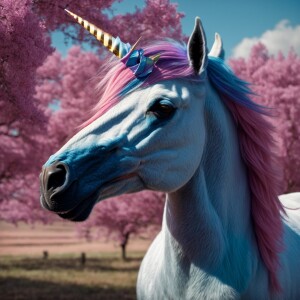a caw with a unicorn winds