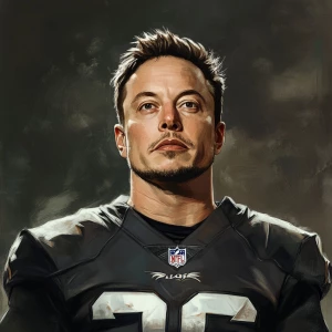 Elon Musk NFL player, gta art style