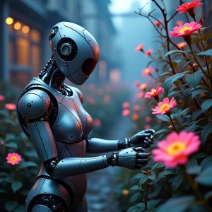 In the hazy glow of neon-lit shadows, a cryptic retro-futuristic...