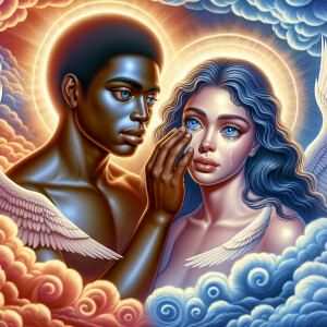 Ensure that the image distinctly represents both Jesus Christ an...