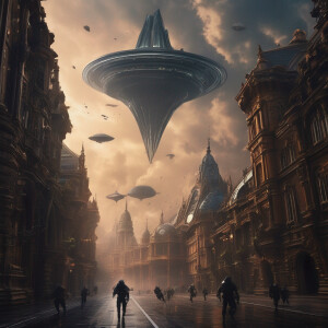 Aliens sprinting through the spacecraft in pursuit of one anothe...