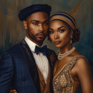 A stunning Hyper Realistic illustration of a Haitian Egyptian co...