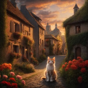 Traveling in old Europe, a quaint countryside village unfolds be...