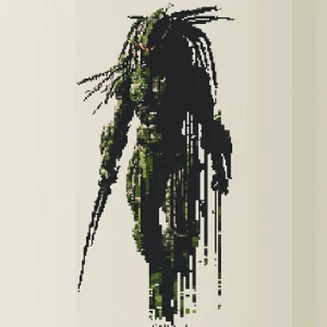 Create an ASCII art representation of the character Goofy inspir...