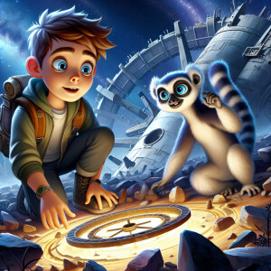 A boy and a blue-furred lemur have found an ancient artifact. In...