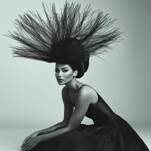 Kim Kardashian at avant-garde angles, broad upper body, embodyin...