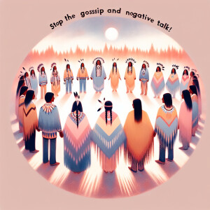 “Stop the gossip and negative talk!”

circle of Native American...