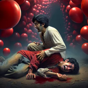 A heart wrenching, emotional horror scene set in a liminal realm...