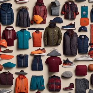 Banner Showing Different Sports Wear Products For My Website