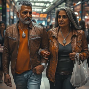 Photorealism,hyperrealism,a bodybuilder man ,walking with his 50...