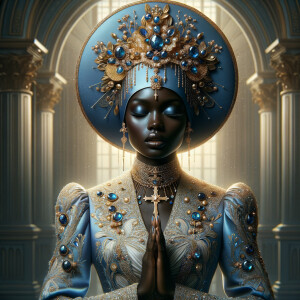 Craft an illustration that evokes spirituality and a profound co...