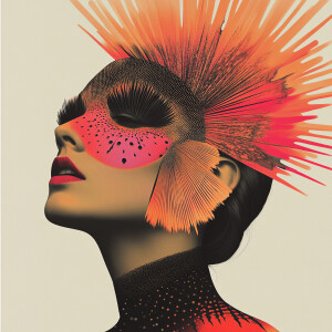 Greek Goddess Athena for a new edition of Vogue Italia. Avant-ga...